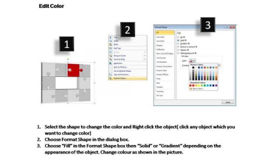 PowerPoint Layouts Download Puzzle Process Ppt Template