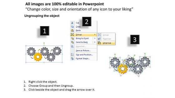 PowerPoint Layouts Editable Gears Process Ppt Design