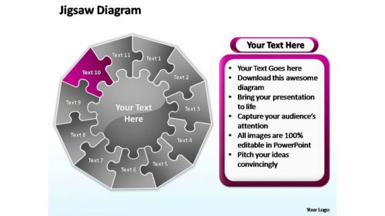 PowerPoint Layouts Editable Multiple Jigsaw Ppt Template