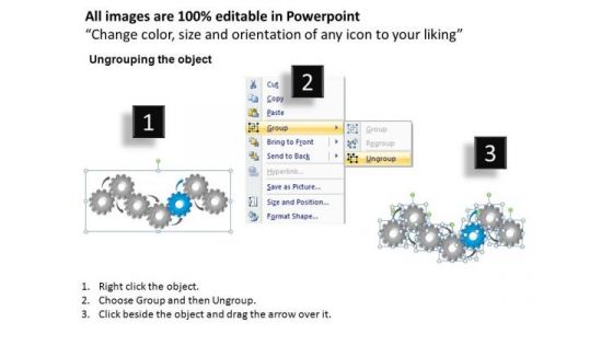 PowerPoint Layouts Education Gears Process Ppt Presentation