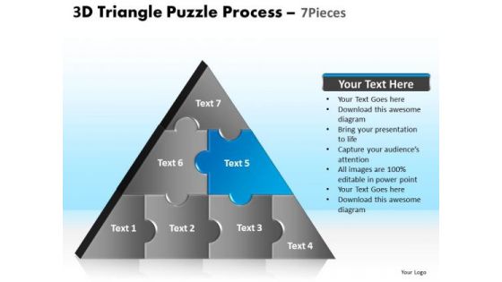 PowerPoint Layouts Graphic Triangle Puzzle Ppt Templates