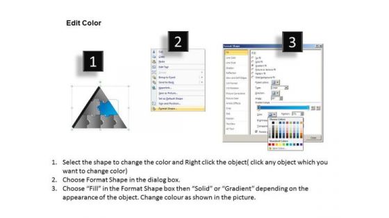 PowerPoint Layouts Graphic Triangle Puzzle Ppt Templates