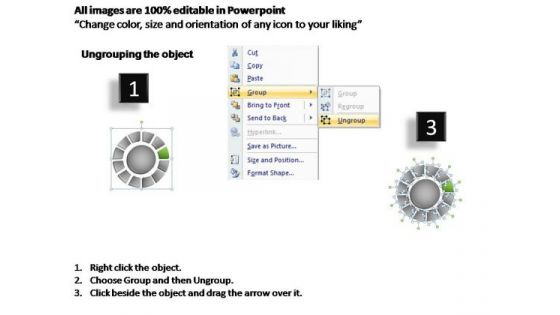 PowerPoint Layouts Growth Donut With Core Ppt Templates