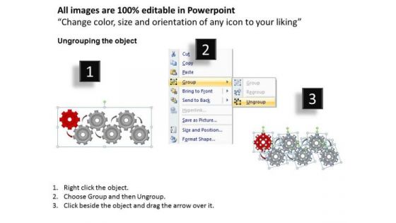 PowerPoint Layouts Growth Gears Process Ppt Design Slides