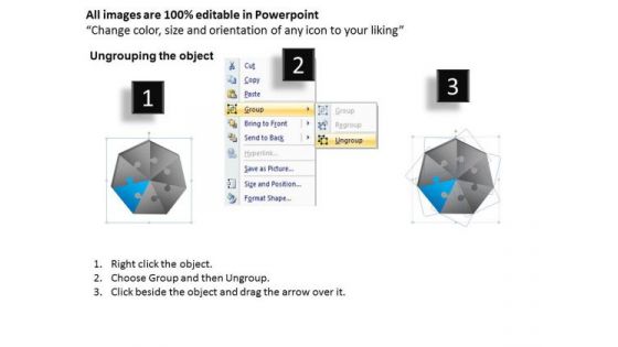 PowerPoint Layouts Heptagon Puzzle Diagram Ppt Design Slides