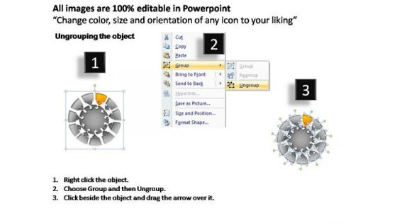 PowerPoint Layouts Image Pie Chart With Arrows Ppt Slide