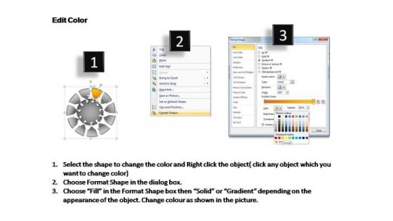 PowerPoint Layouts Image Pie Chart With Arrows Ppt Slide