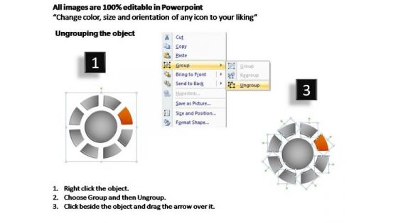 PowerPoint Layouts Leadership Donut With Core Ppt Designs