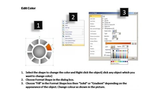 PowerPoint Layouts Leadership Donut With Core Ppt Designs