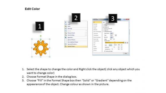 PowerPoint Layouts Marketing Gears Process Ppt Template