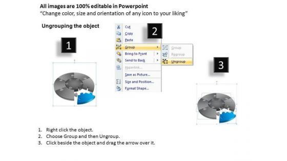 PowerPoint Layouts Marketing Pie Chart Puzzle Process Ppt Process