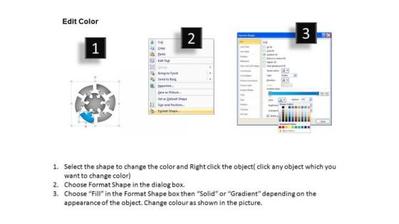 PowerPoint Layouts Marketing Round Process Flow Chart Ppt Backgrounds