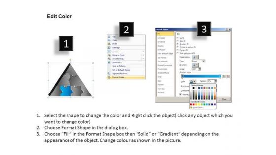 PowerPoint Layouts Marketing Triangle Puzzle Ppt Presentation