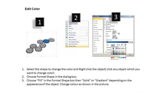 PowerPoint Layouts Process Gears Process Ppt Slide