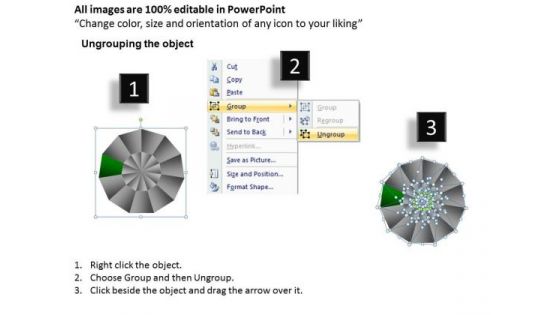PowerPoint Layouts Sales Circular Quadrant Ppt Theme