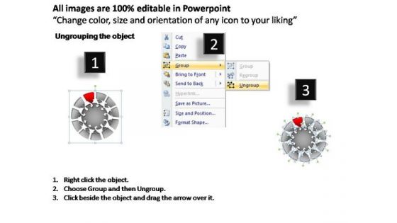 PowerPoint Layouts Sales Pie Chart With Arrows Ppt Templates