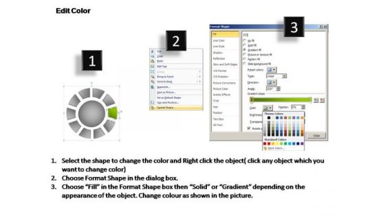 PowerPoint Layouts Strategy Donut With Core Ppt Presentation