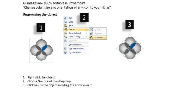 PowerPoint Layouts Strategy Four Overlapping Ppt Theme