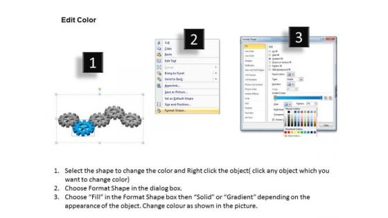 PowerPoint Layouts Strategy Gears Process Ppt Templates