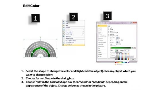 PowerPoint Layouts Strategy Semi Circular Ppt Template