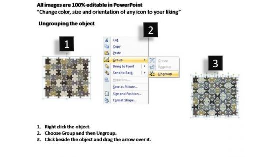 PowerPoint Layouts Success Rectangular Jigsaw Puzzle Ppt Template
