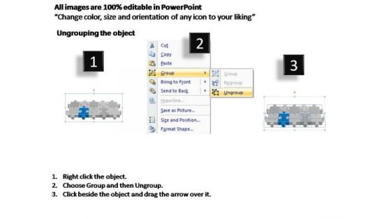 PowerPoint Layouts Teamwork Puzzle Process Ppt Theme