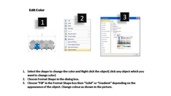 PowerPoint Layouts Teamwork Puzzle Process Ppt Theme