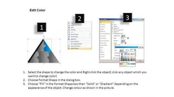 PowerPoint Layouts Teamwork Triangle Puzzle Ppt Slides