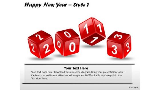 PowerPoint Presentation 2013 Sales Happy New Year Ppt Themes