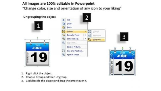 PowerPoint Presentation Calendar 19 June Teamwork Ppt Themes