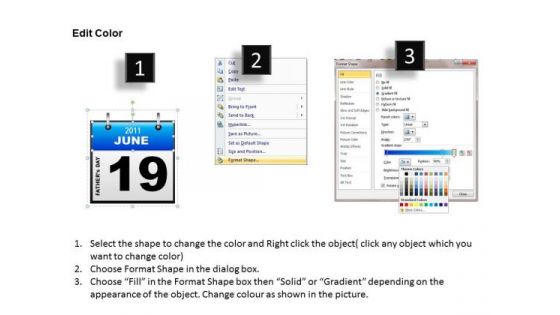 PowerPoint Presentation Calendar 19 June Teamwork Ppt Themes