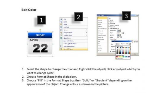 PowerPoint Presentation Calendar 22 April Diagram Ppt Design Slides