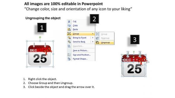 PowerPoint Presentation Calendar 25 Dec Success Ppt Presentation Designs