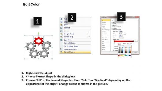 PowerPoint Presentation Circular Gears Leadership Ppt Design Slides