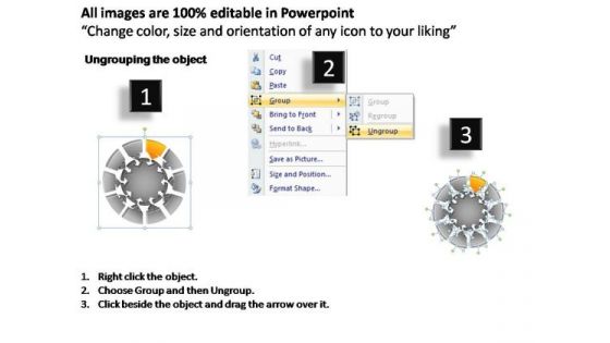 PowerPoint Presentation Company Pie Chart With Arrows Ppt Backgrounds