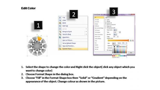 PowerPoint Presentation Company Pie Chart With Arrows Ppt Backgrounds
