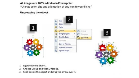 PowerPoint Presentation Designs Circular Gear Leadership Ppt Slide