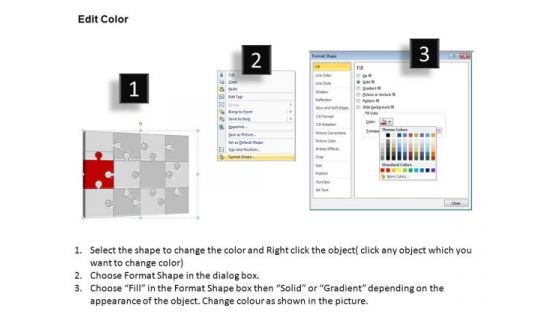 PowerPoint Presentation Designs Graphic Puzzle Process Ppt Slides