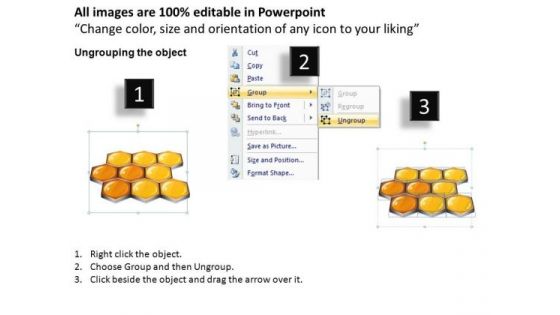 PowerPoint Presentation Designs Hexagonal Combs Diagram Ppt Design