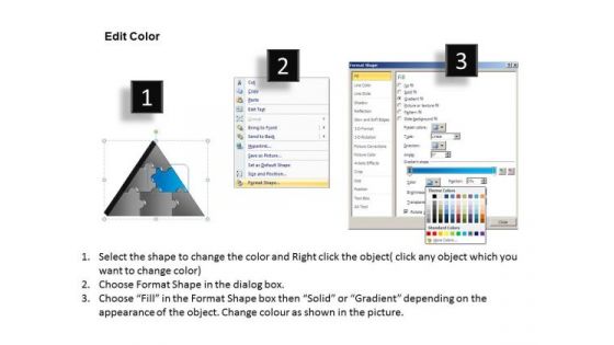 PowerPoint Presentation Designs Leadership Triangle Puzzle Ppt Template