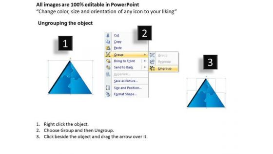 PowerPoint Presentation Designs Process Triangle Puzzle Ppt Themes