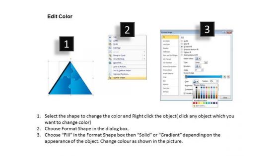 PowerPoint Presentation Designs Process Triangle Puzzle Ppt Themes
