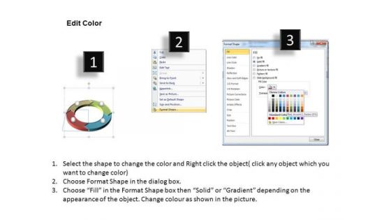PowerPoint Presentation Designs Strategy Circular Process