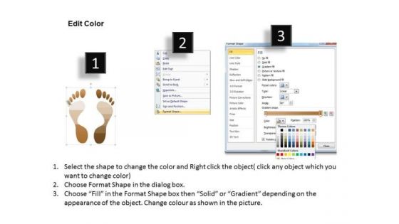 PowerPoint Presentation Designs Teamwork Footprints Ppt Backgrounds