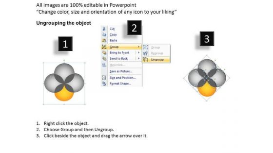 PowerPoint Presentation Growth Four Overlapping Ppt Template