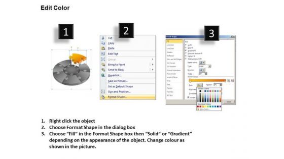PowerPoint Presentation Growth Jigsaw Pie Chart Ppt Designs