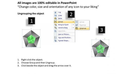 PowerPoint Presentation Pentagon Pie Chart Quadrant Ppt Presentation