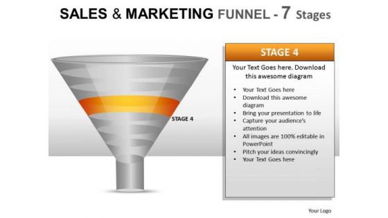 PowerPoint Presentation Slides Showing Sales And Marketing Funnel