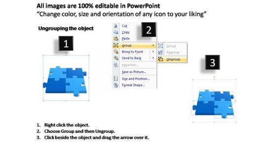 PowerPoint Presentation Strategy 2x2 Rectangular Jigsaw Puzzle Matrix Ppt Slides
