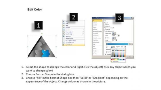 PowerPoint Presentation Success Triangle Puzzle Ppt Template